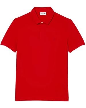 Lacoste Regular Fit Pique Polo - Red