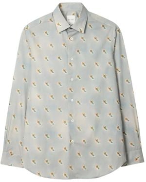 Paul Smith Ditsy Fruit Cotton Shirt - Grey
