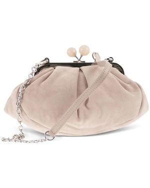 Weekend by Maxmara Wkavalois Suede Clutch Bag - Natural