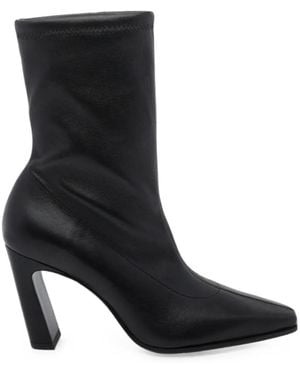 Stuart Weitzman Square-Toe Ankle Boots - Black
