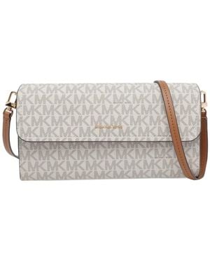 MICHAEL Michael Kors Small Jet Set Logo-Print Crossbody Bag - Grey