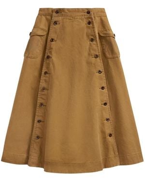 RRL Caitlyn Front-Buttoned Skirt - Natural