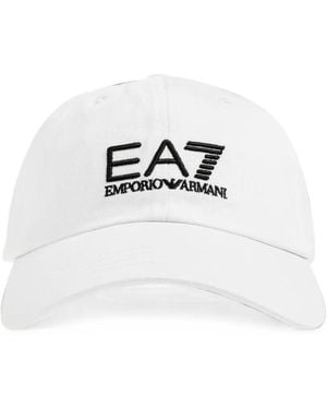 EA7 Gorra Con Logo Bordado - Blanco