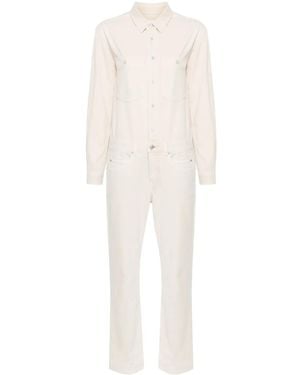 Isabel Marant Neutral Imane Denim Jumpsuit - White