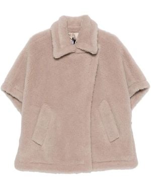 Max Mara Tebe Faux-Fur Jacket - Natural