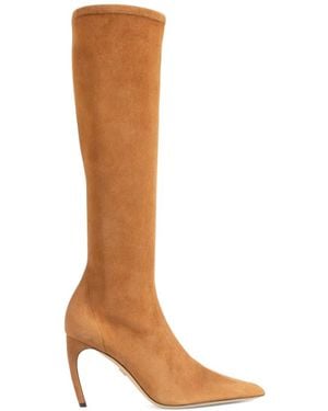 Ferragamo Knee High Boots - White