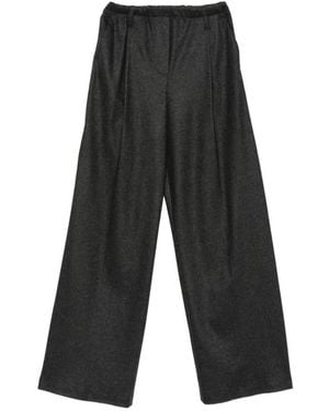 Liviana Conti Pleated Wide-Leg Trousers - White