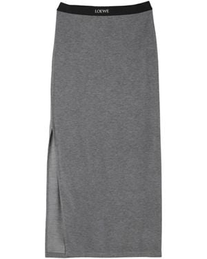Loewe Side-Split Skirt - Grey