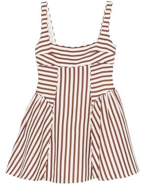 Cult Gaia Striped Mini Dress - Red