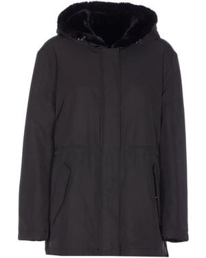 Lou Andrea Reversible Hooded Jacket - Black