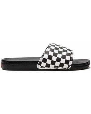 Vans La Costa "Checkerboard" Slides - White