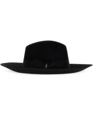 Borsalino Sophie Wide-Brim Hat - Black