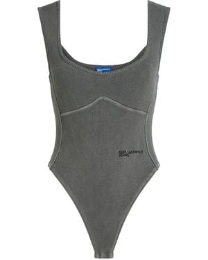 KARL LAGERFELD Washed Bodysuit - Grey