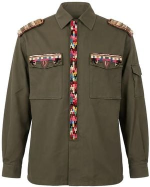 Valentino Garavani Military Shirt Jacket - Green