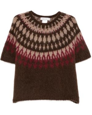 Phisique Du Role Norwegian Round-Neck Top - Brown