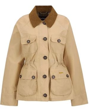 Barbour Logo-Embroidered Jacket - Natural