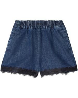 Off-White c/o Virgil Abloh Lace-Detailing Shorts - Blue