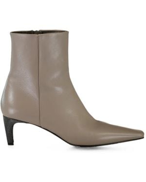 Brunello Cucinelli Botines City Con Punta En Punta - Gris