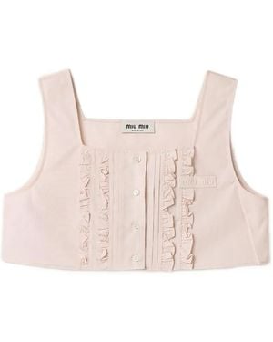 Miu Miu Sleeveless and tank tops for Women | Online Sale up to 33