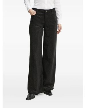 Guess Rhinestone-Embellished Pants - Black