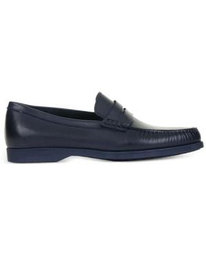 Fratelli Rossetti Leather Penny Loafers - Blue