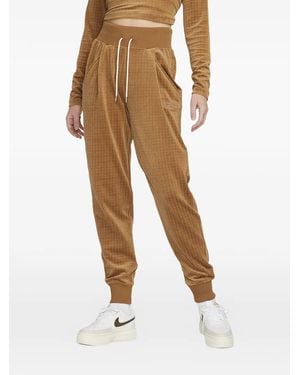 Nike High-Waisted Velour Pants - Natural