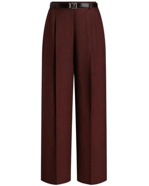 Dolce & Gabbana Tailored Linen Canvas Trousers - Purple