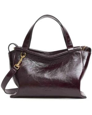 Wandler Ida Patent Leather Tote Bag - Purple