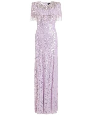 Jenny Packham Eugenie Sequin-Embellished Gown - Purple