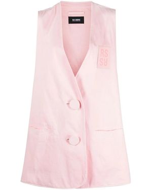 Raf Simons オーバーサイズデニムジレ - ピンク