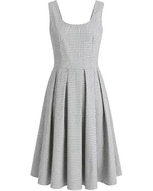 Dolce & Gabbana Robe Mi-Longue Plissée À Pois - Gray
