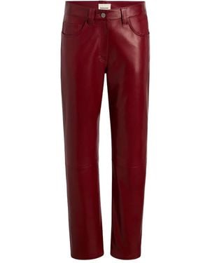 KHAITE Pantalones Callum con bolsillo - Rojo