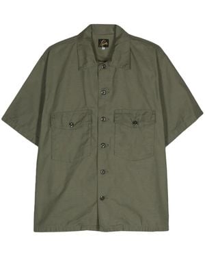 Needles Fatigue Short-Sleeve Cotton Shirt - Green