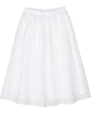 Cecilie Bahnsen Mala Midi Skirt - White