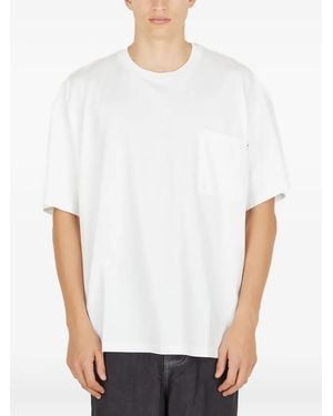 The Salvages Shoulder Snap-Button T-Shirt - White