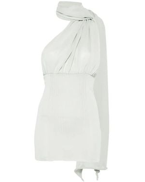 AYA MUSE Thea Scarf-Detail Mini Dress - White