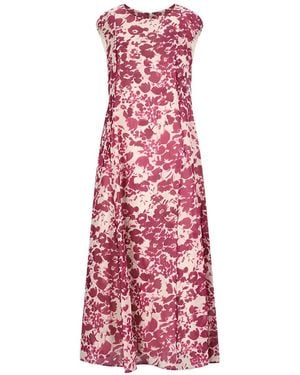 Max Mara A-Line Floral-Print Dress - Red