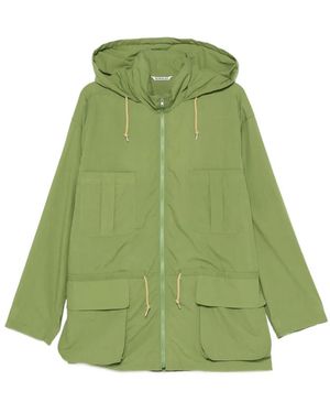 AURALEE Cotton-Lawn Hooded Jacket - Green