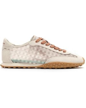 HOFF Bridge Gingham-Pattern Panelled Trainers - White