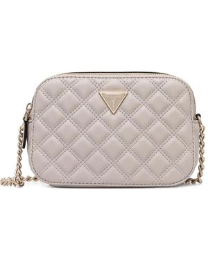 Guess Quilted Chain Cross-Body Bag - Gray