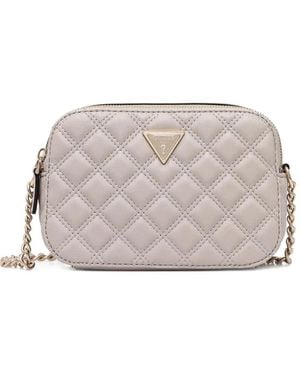 Guess Quilted Chain Cross-Body Bag - Grey