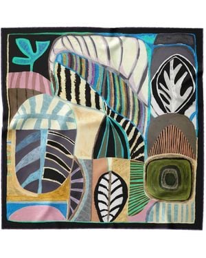 Elizabetta Nicola Abstract-Print Scarf - Green