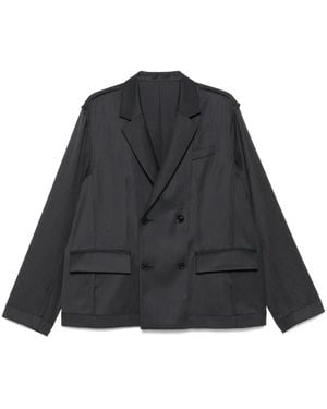 Sacai ストライプ ジャケット - ブラック