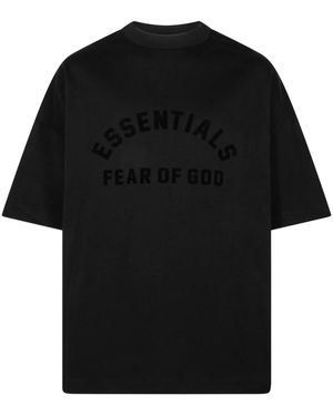 Fear Of God Logo-Print T-Shirt - Black