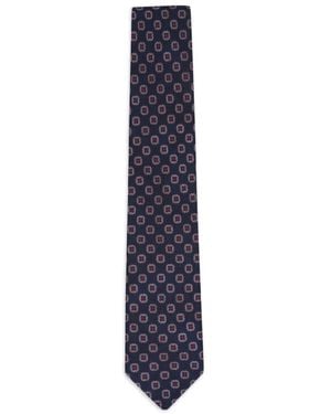 Paolo Albizzati Geometric-Pattern Tie - Blue