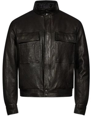 Salvatore Santoro Grained-Leather Jacket - Black