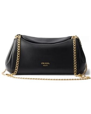 Prada Kleine Tumulte Schultertasche mit Kettenriemen - Schwarz