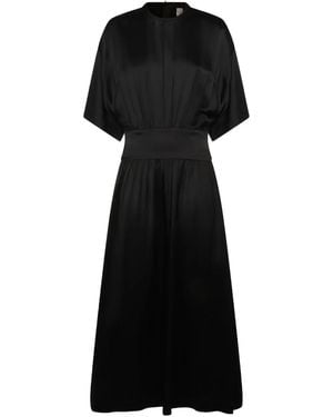 TOTEME Short-Sleeve Maxi Dress - Black