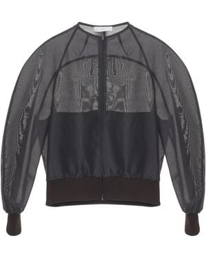 Amomento Mock-Neck Zip-Up Jacket - Gray