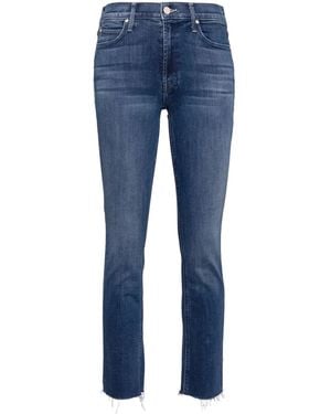 Mother The Mid Rise Dazzler Ankle Fray ストレートジーンズ - ブルー